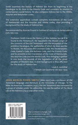 The Origin and History of Hebrew Law