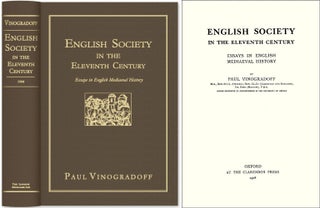 Item #40727 English Society in the Eleventh Century: Essays in English Mediaeval. Sir Paul...