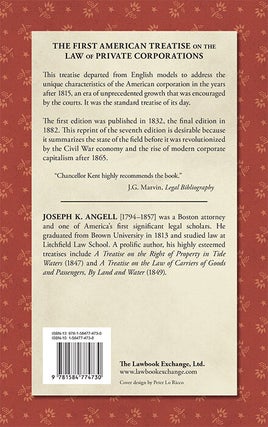 Treatise on the Law of Private Corporations Aggregate. Rev. & Enl. ed.