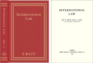 Item #41346 International Law. Thomas Baty