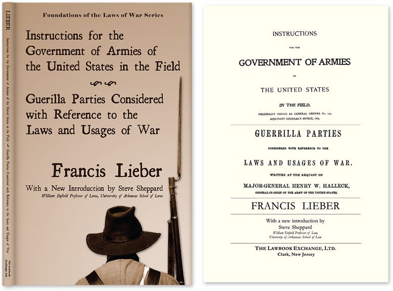 Item #41382 Instructions for the Government of Armies of the United States. Francis: Steve Sheppard Lieber, new Introduction.