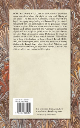Areopagitica. A Speech of Mr. John Milton for the Liberty of...