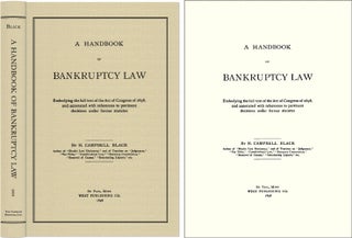 Item #41792 A Handbook of Bankruptcy Law. H. Campbell Black