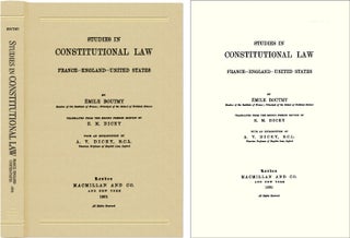 Item #42081 Studies in Constitutional Law: France, England, United States. Emile Boutmy, A V. Dicey