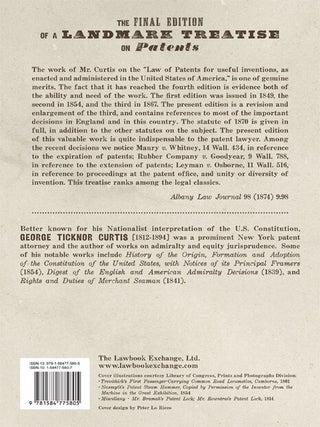 A Treatise on the Law of Patents for Useful Inventions, as Enacted...