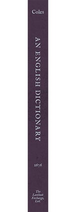 An English Dictionary: Explaining the Difficult Terms...