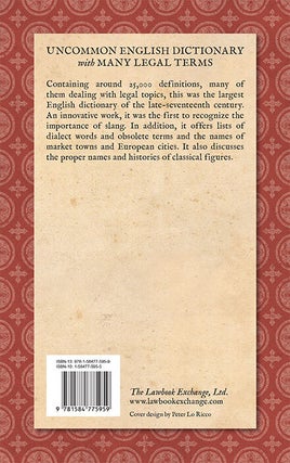 An English Dictionary: Explaining the Difficult Terms...