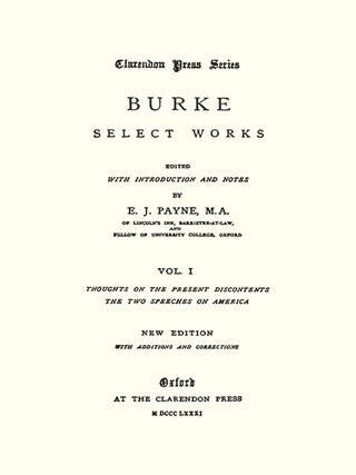 Select Works. Edited with an Introduction and Notes by E.J.