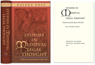 Item #42405 Studies in Medieval Legal Thought: Public Law and the State. Gaines Post