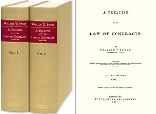 Item #42527 A Treatise on the Law of Contracts. 4th ed. 2 Vols. William W. Story