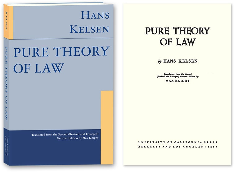 Item #42646 Pure Theory of Law. English Translation, 2d Revised and Enlarged Ed. Hans. Max Knight Kelsen.