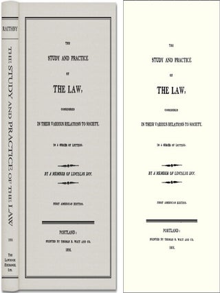 Item #42647 The Study and Practice of the Law. John Raithby, Sir James Mackintosh