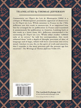 A Commentary and Review of Montesquieu's Spirit of Laws, Prepared...