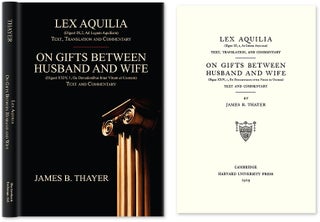Item #43168 Lex Aquilia (Digest IX,2, Ad Legum Aquiliam): Text, Translation and. James Bradley...