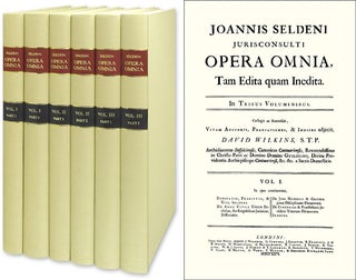 Item #43230 Opera Omnia... The Complete Works... 3 Vols. in 6 books. Complete set. John. David...