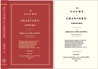 Item #43870 The Court of Chancery: A Satirical Poem. Reginald James Blewitt