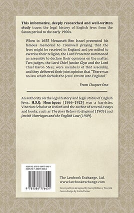 The Jews and the English Law.