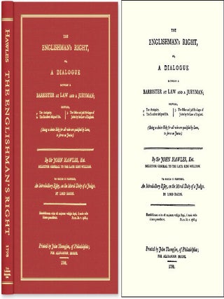 Item #44142 The Englishman's Right; A Dialogue Between a Barrister at Law. Sir John. Francis...
