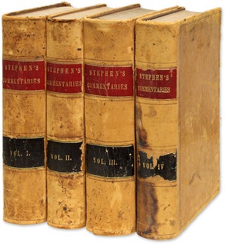 Item #44258 New Commentaries on the Laws of England. 4 Vols. 1st American Edition. Henry John...