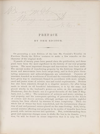 Cornish's Treatise on Purchase Deeds, of Freehold Estates...