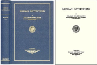 Item #44843 Norman Institutions. Charles Homer Haskins