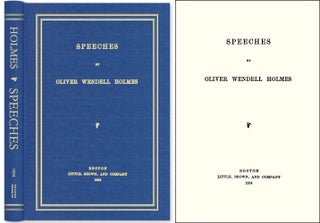 Item #45010 Speeches. Final edition (1841-1935). Oliver Wendell Holmes, Jr