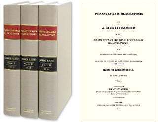 Item #45310 Pennsylvania Blackstone; Being a Modification of the Commentaries. John. Prof Bill...