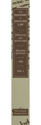 The History of English Law Before the Time of Edward I. 2d ed. 2 Vols
