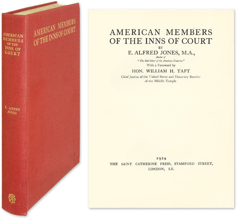 Item #45396 American Members of the Inns of Court. E. Alfred Jones.