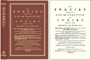 Item #45535 An Enquiry Into the Use and Practice of Juries Among the Greeks. John Pettingal