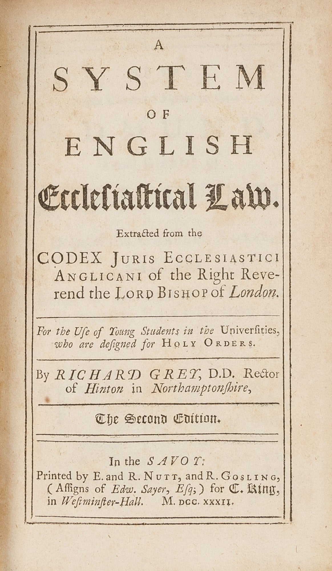A System Of English Ecclesiastical Law, Extracted From The , 45% OFF