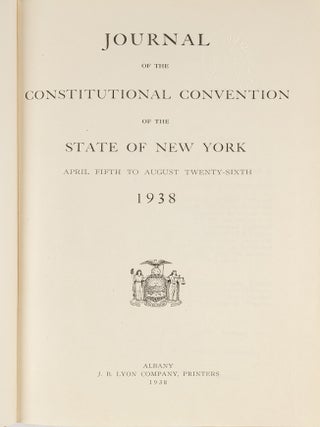Item #46623 Journal of the Constitutional Convention of the State of New York. 1938 New York...