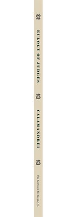 Eulogy of Judges. HARDCOVER