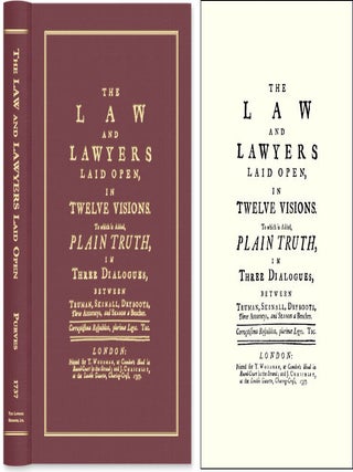Item #48515 The Law and Lawyers Laid Open, in Twelve Visions. To Which is Added. J. A Purves
