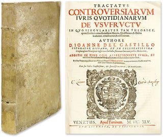 Item #48579 Tractatus Controversiarum Iuris Quotidianarum de Usufructu. Juan del Castillo Sotomayor