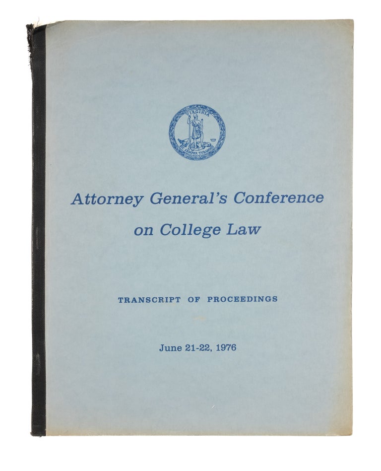 Item #49233 Attorney's General Conference on College Law. Virginia.