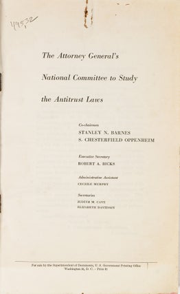 The Attorney General's National Committee to Study the Antitrust Law.
