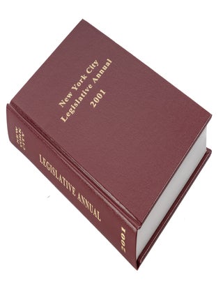 Item #50299 New York City Legislative Annual. 2001. Inc New York Legislative Service