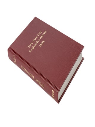 Item #50308 New York City Legislative Annual. 1992. Inc New York Legislative Service