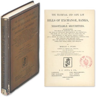 Item #51283 The Transvaal and Cape Law of Bills of Exchange, Banks, and. South Africa, Transvaal,...