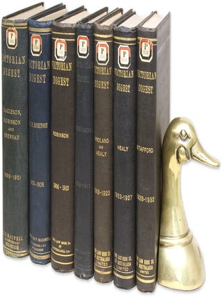 Item #51316 A Digest of Reported Cases in the Supreme Court, Court of Insolvency. Australia,...