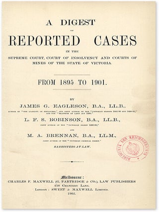 A Digest of Reported Cases in the Supreme Court, Court of Insolvency..
