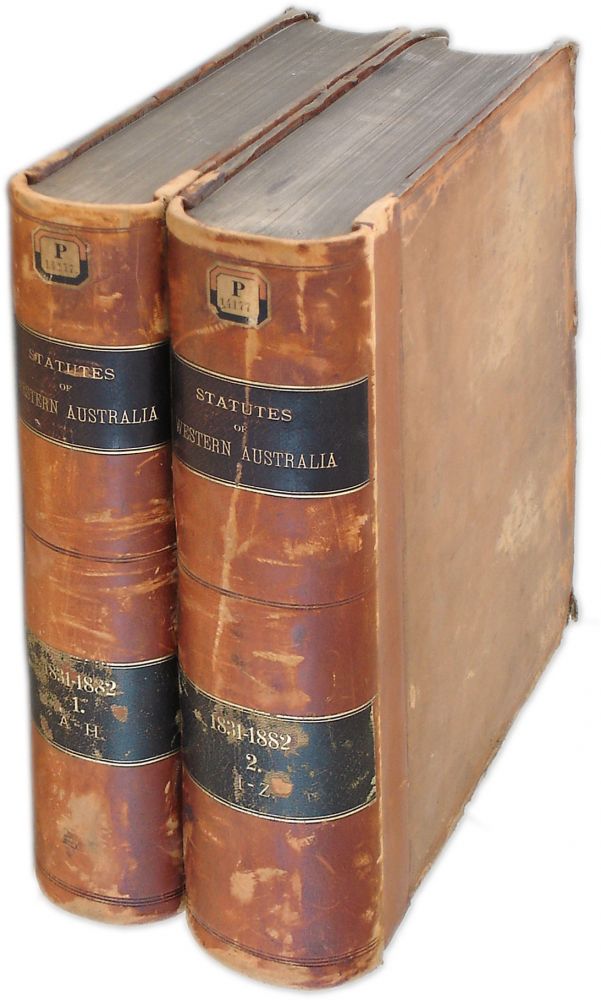 Item #51322 The Statutes Of Western Australia. By Authority. 2 volumes. Western Australia.