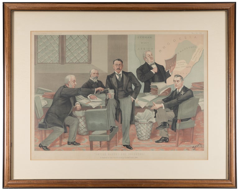 Item #52020 Empire Makers and Breakers: A Scene at the South Africa Committee. Stuff, Henry Charles Seppings-Wright.
