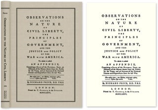 Item #52030 Observations on the Nature of Civil Liberty, The Principles of. Richard Price