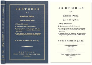 Item #52124 Sketches of American Policy. Under the Following Heads: I. Theory. New Intro., Notes,...