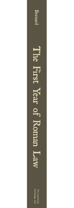 The First Year of Roman Law.
