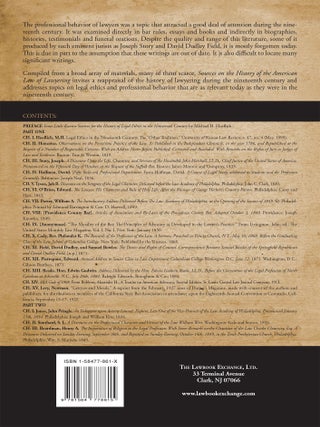 Sources of the History of the American Law of Lawyering
