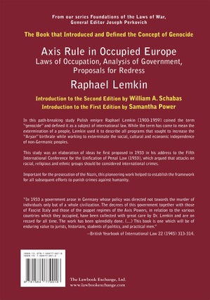 Axis Rule in Occupied Europe, 2nd Ed. - PAPERBACK