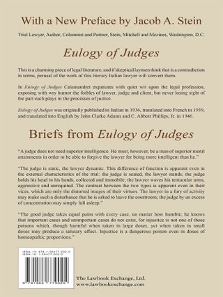 Eulogy of Judges. Paperback edition.